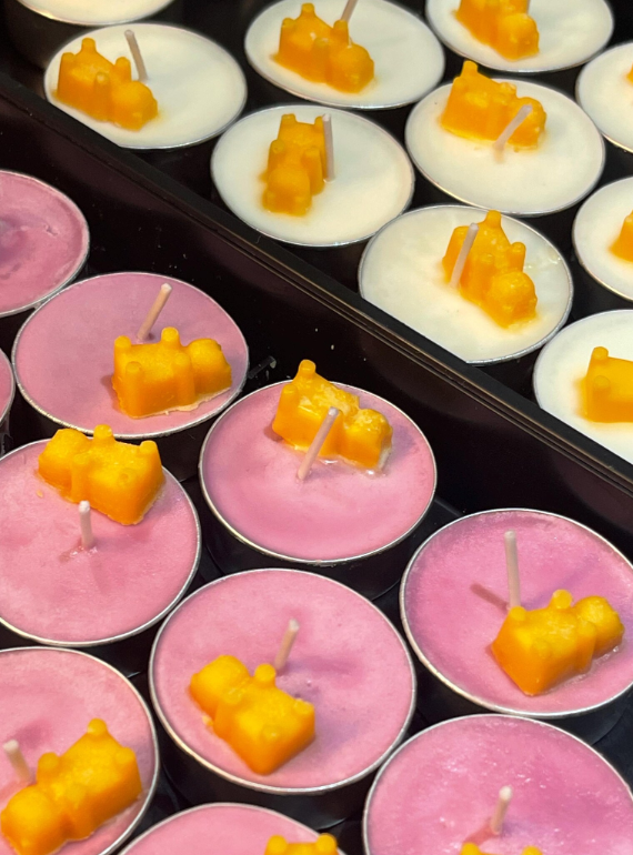 Hot Chocolate & Macaroon With Pumpkin Spice Bear Tea Light | 6 Pack - Image 7