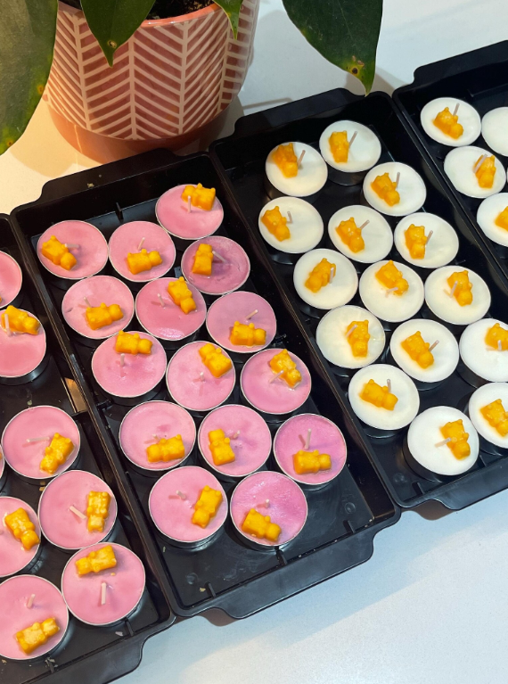 Hot Chocolate & Macaroon With Pumpkin Spice Bear Tea Light | 6 Pack - Image 5