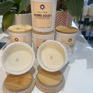 Handmade Soy Wax Candle: Bergamot, Amber