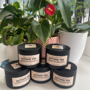 Handmade Soy Wax Candle: Cucumber Green Tea With Pumpkin Spice Sunflower