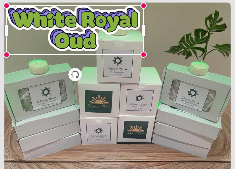 White Royal Oud Scented Tea Light - Image 2